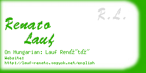 renato lauf business card